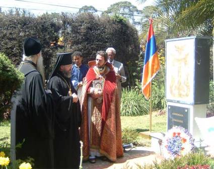 Archbishop Augustin visiting Genocide memorial in Addis Ababa