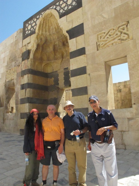 With the grandson of the righteous Syrian (second from left) (Photo: Richard Dikran Tenguerian)
