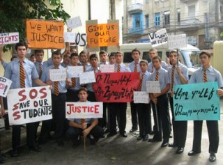 Kolkata Armenian student protest, 02 August 2010
