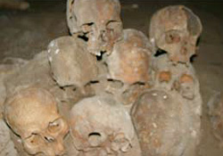 Skulls found in a cave near Mardin, Turkey
