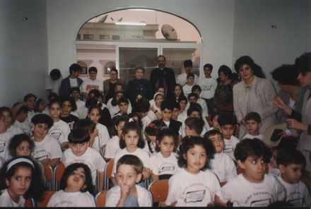 SILVA GABOUDIGIAN VISITING THE ARMENIAN SCHOOL OF ABU DHABI IN 1996