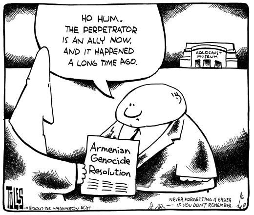 Tom Toles caricature in Washington Post